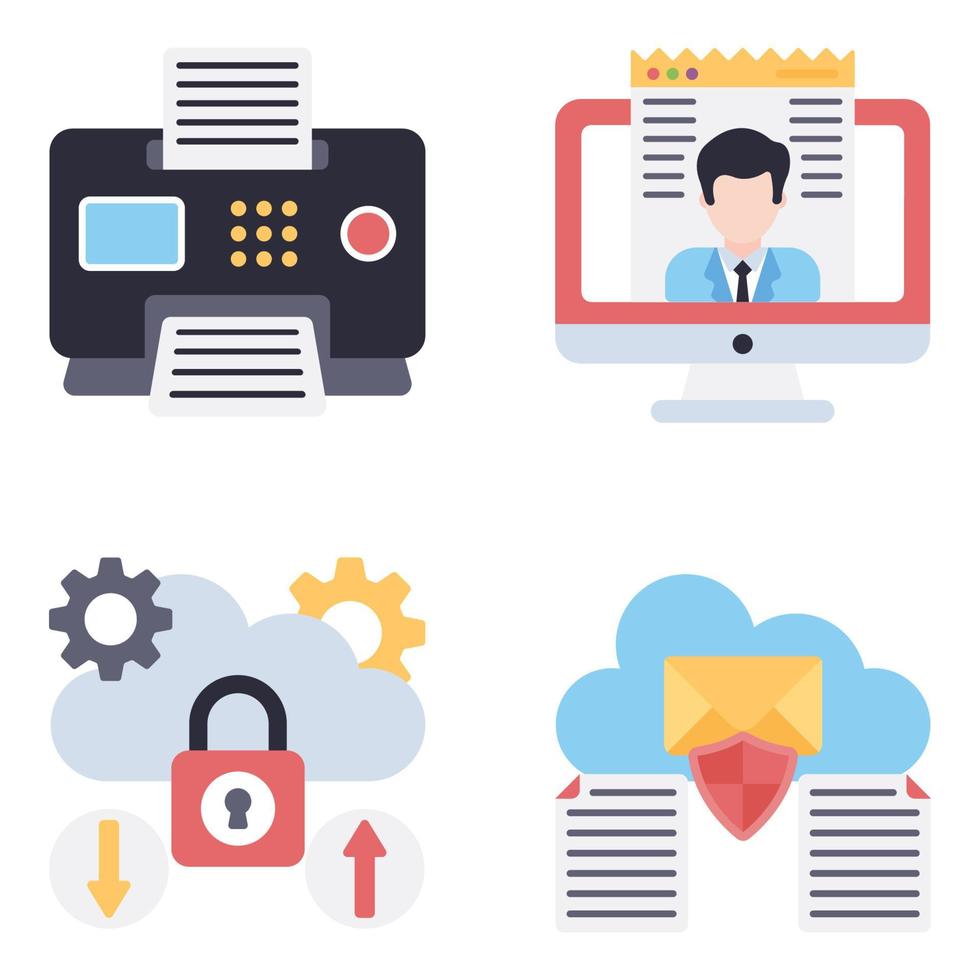 Technology Flat icons vector