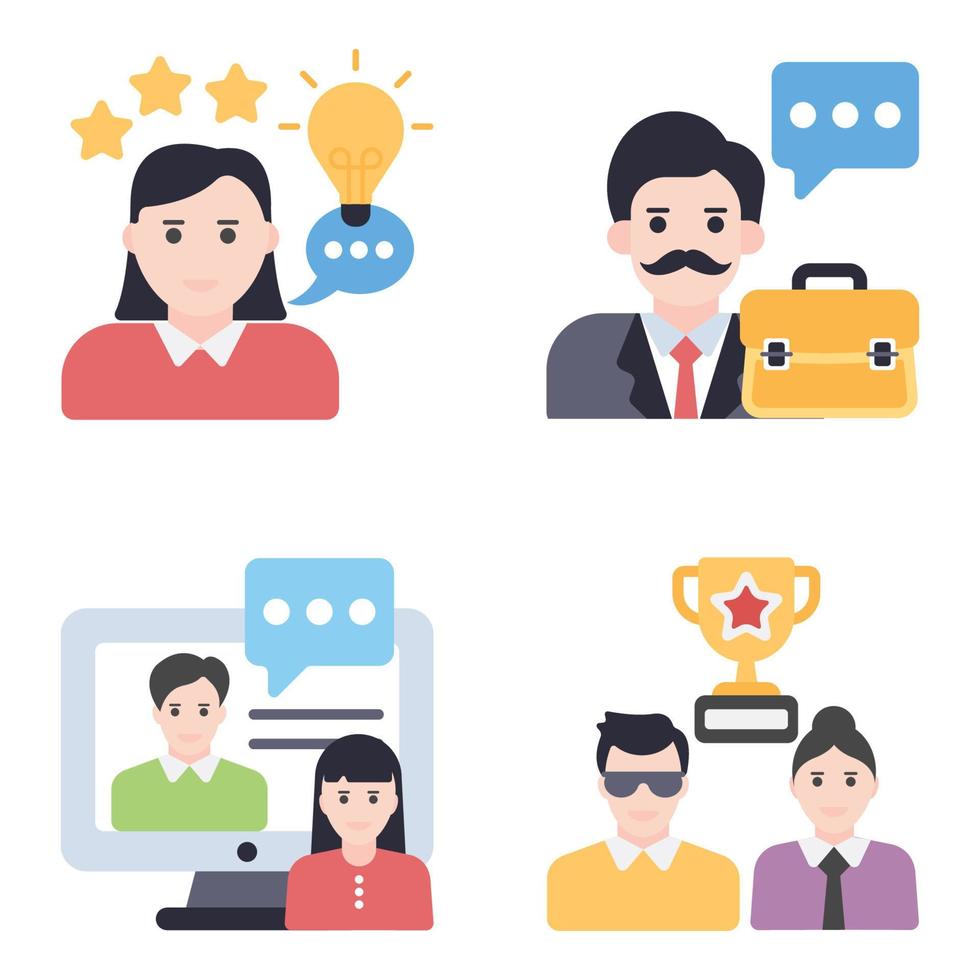 Human Resources Flat icons vector