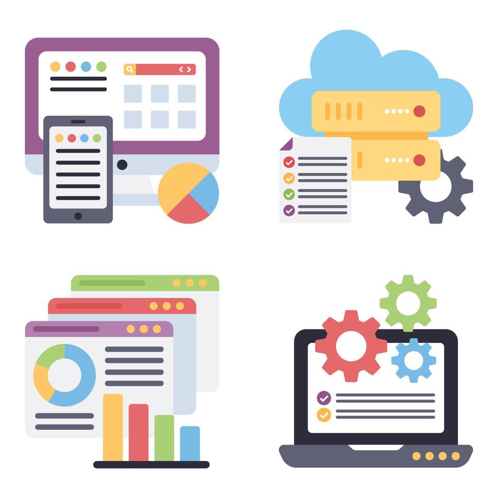 SEO Flat icons vector