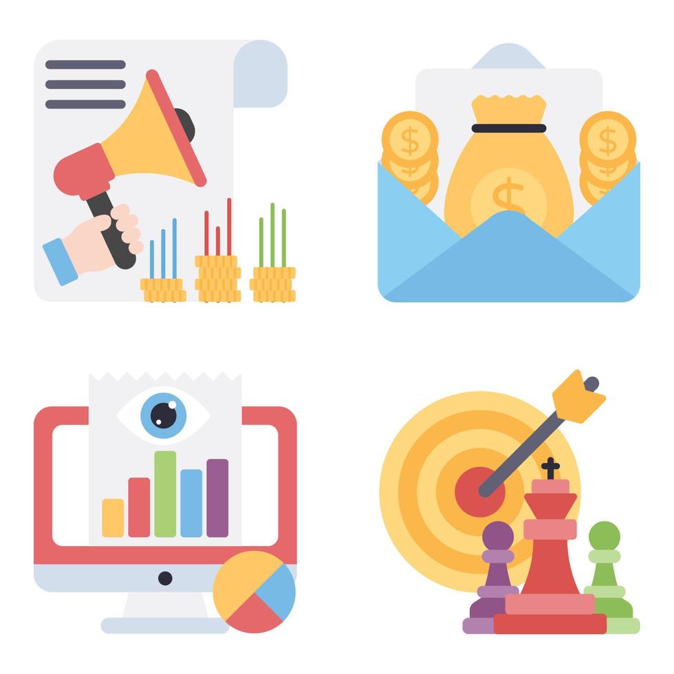 SEO Flat icons vector