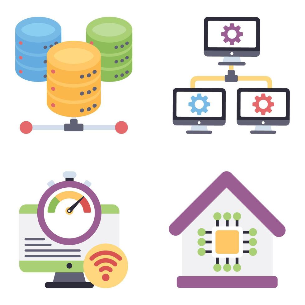 Technology Flat icons vector