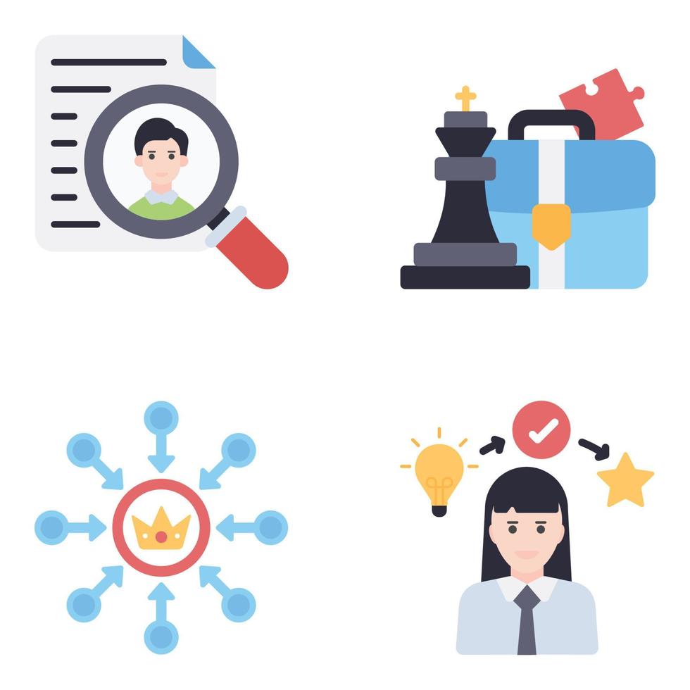 Training Flat icons vector