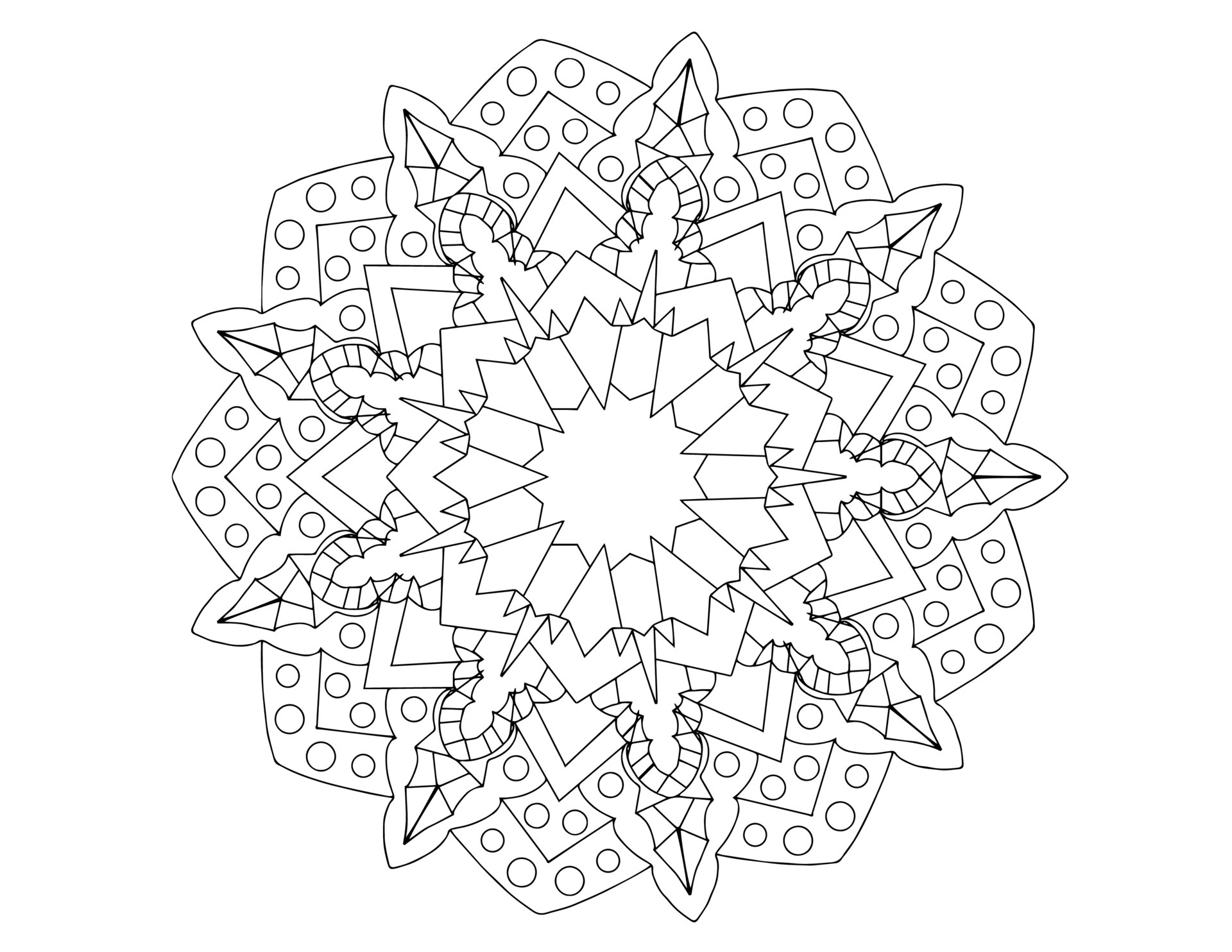 Mandala Art Black and white, Coloring page, decoration, 5149859 Vector