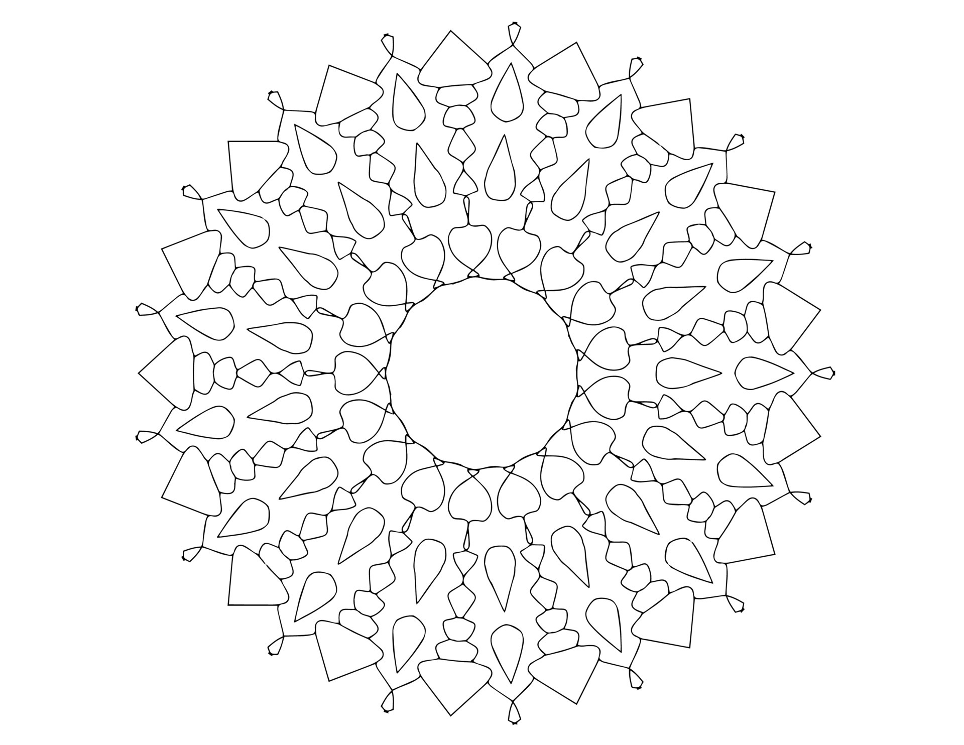 Mandala Art Black and white, Coloring page, decoration, 5149865 Vector