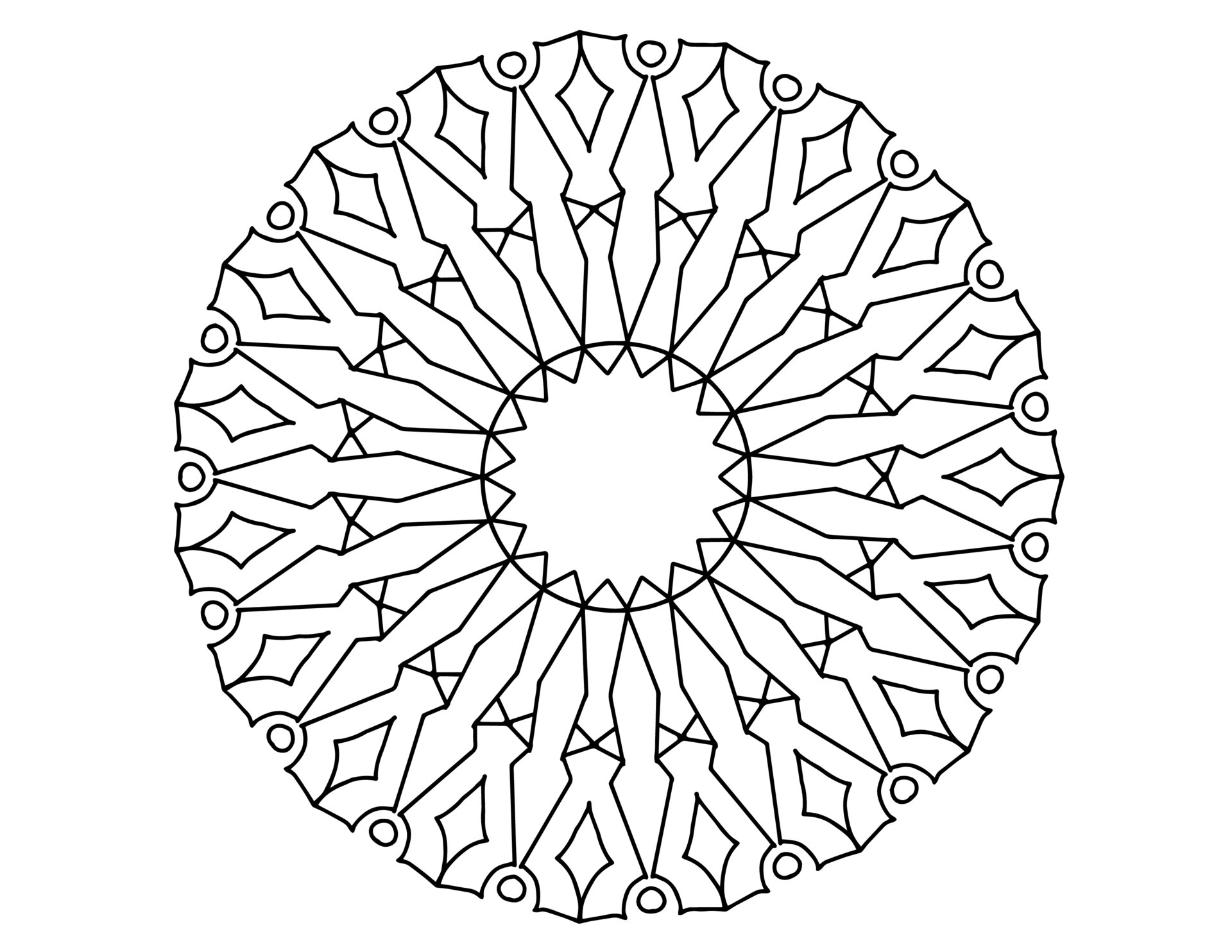 Mandala Art Black and white, Coloring page, decoration, 5149870 Vector