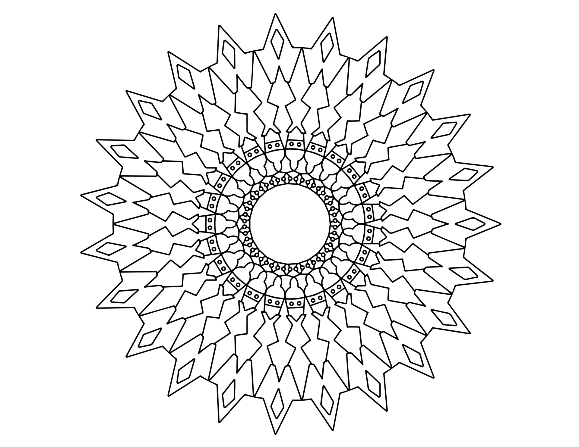 Mandala Art Black and white, Coloring page, decoration, 5149960 Vector