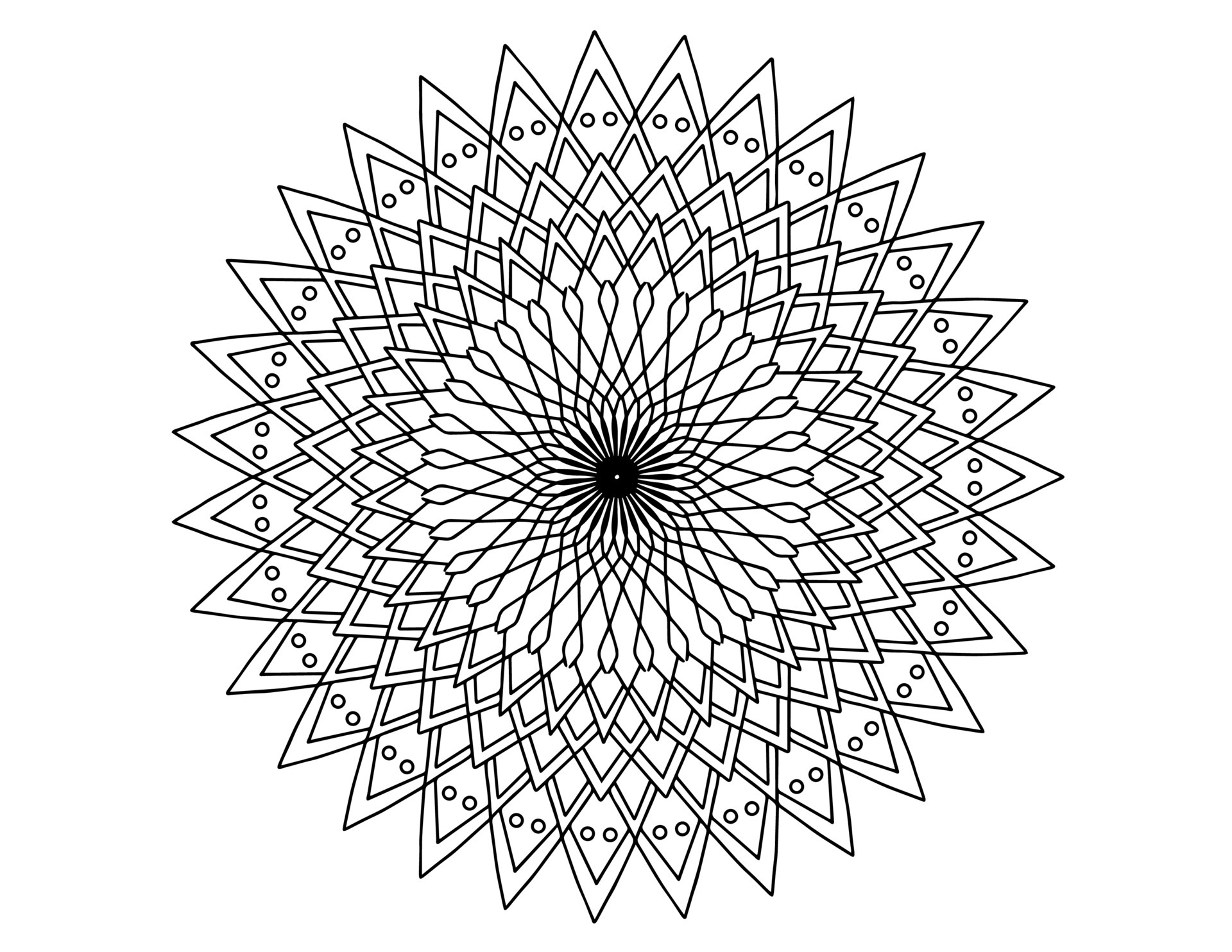 Mandala Art Black and white, Coloring page, decoration, 5150117 Vector