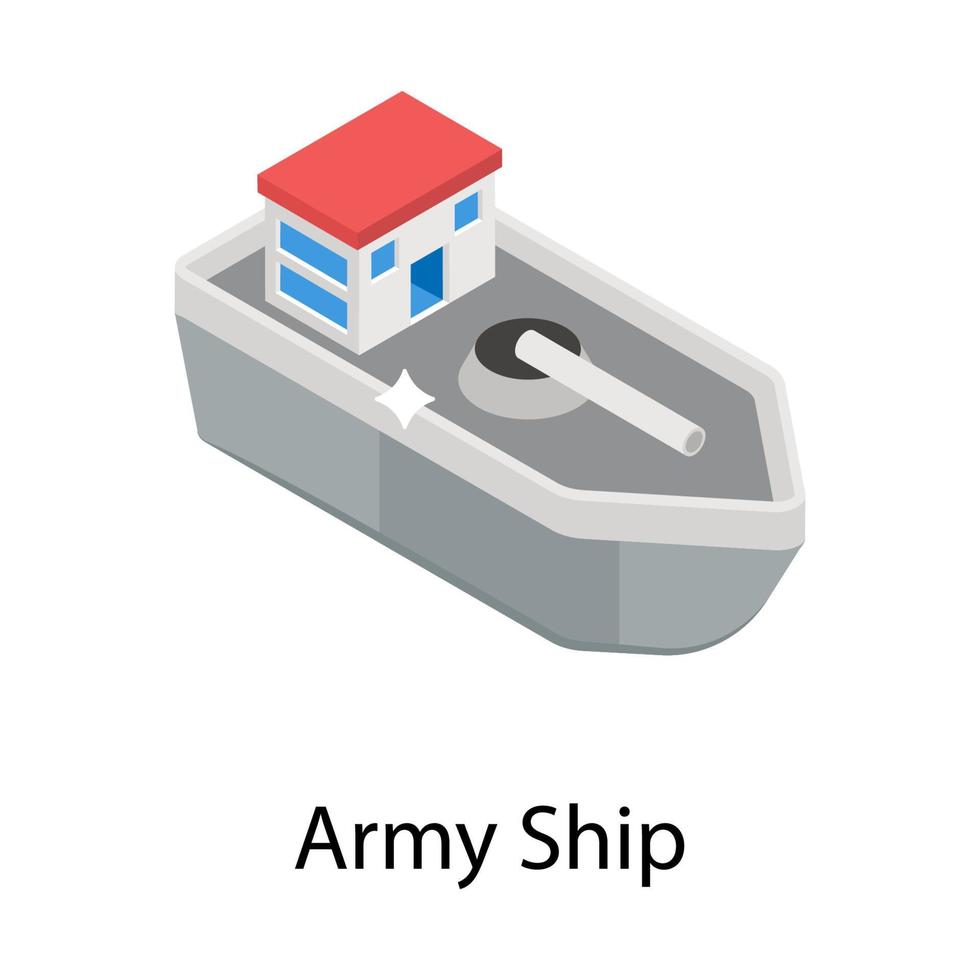conceptos de barcos del ejército vector