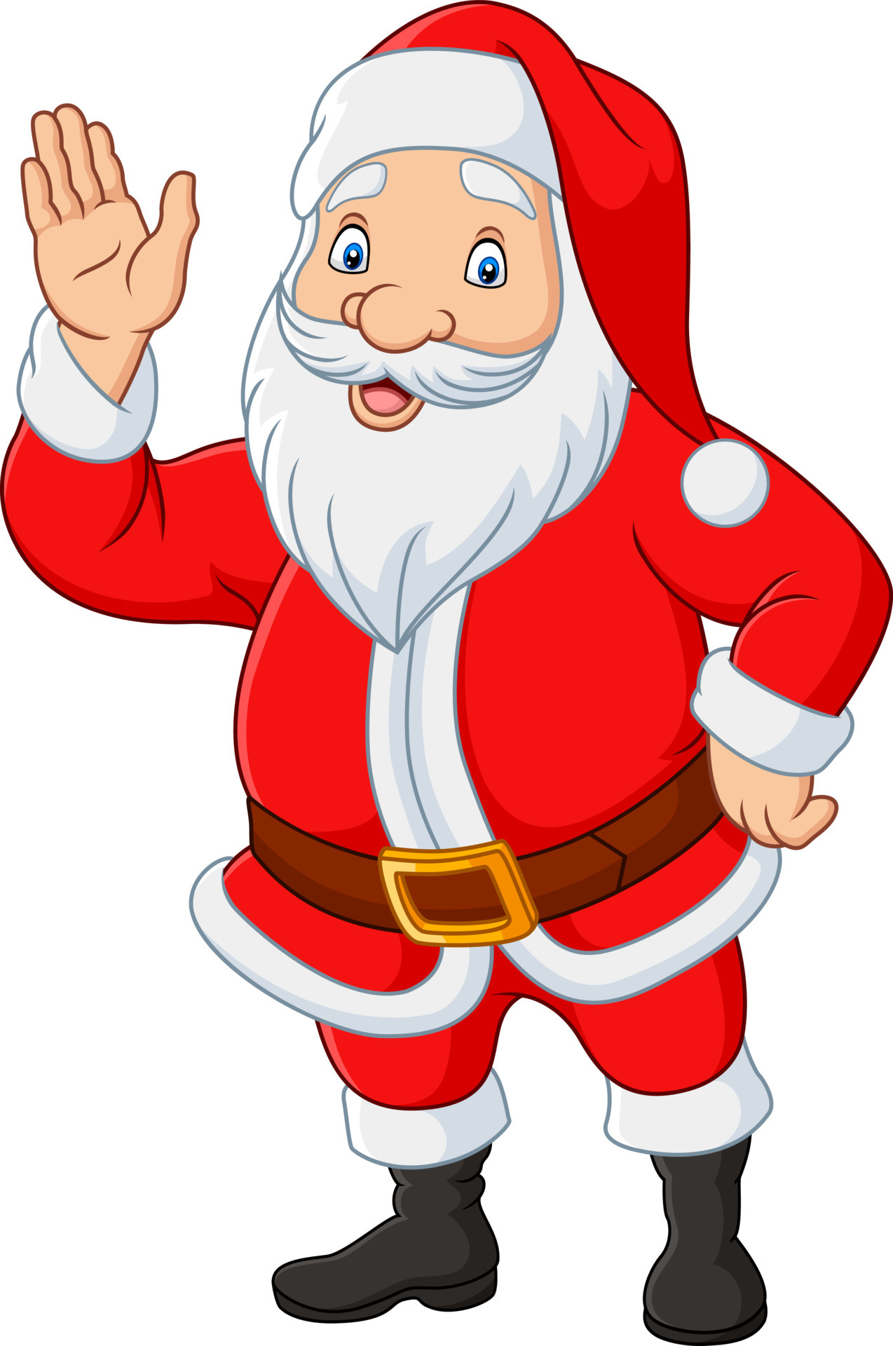 Cartoon Santa claus waving hand 5151682 Vector Art at Vecteezy