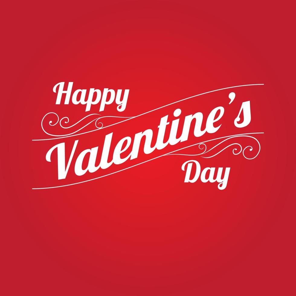 Happy valentine's day lettering typography vector