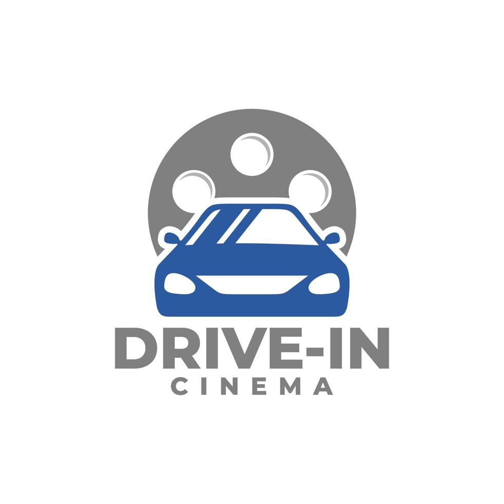 cinema drive-in logo. car vector. vector