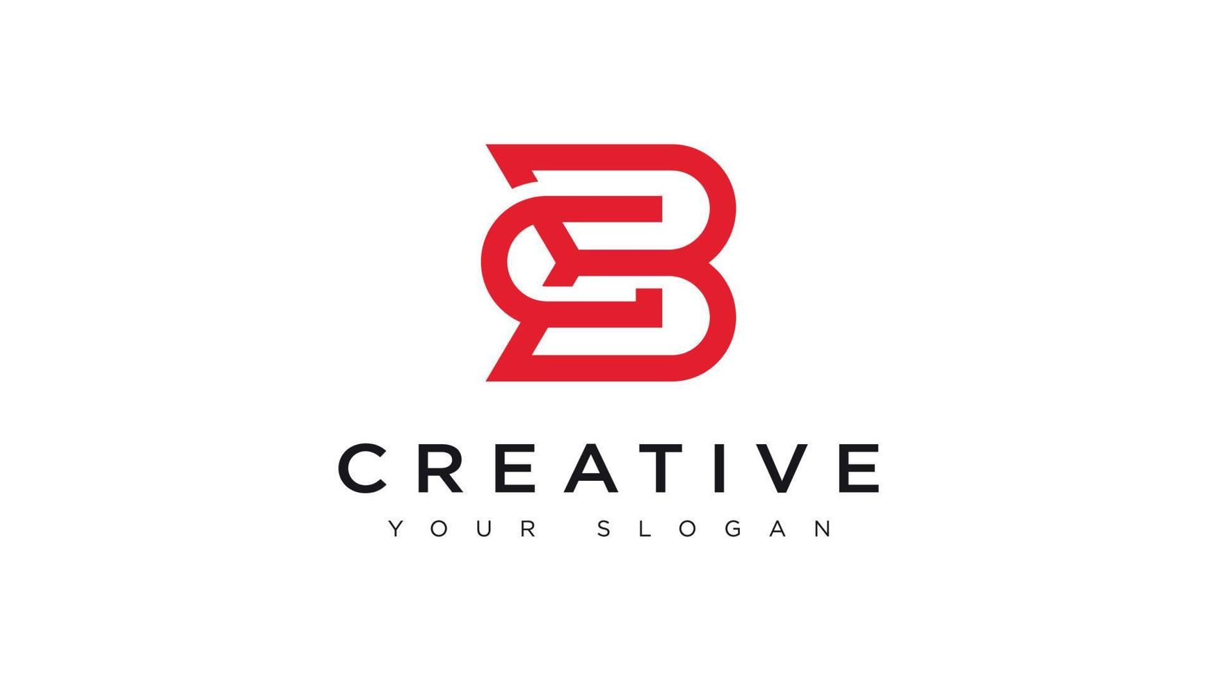 B G letter logo design template vector