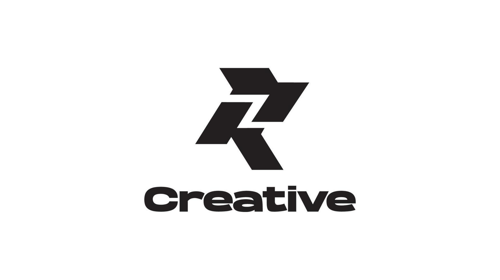 plantilla de diseño de logotipo de letra r vector