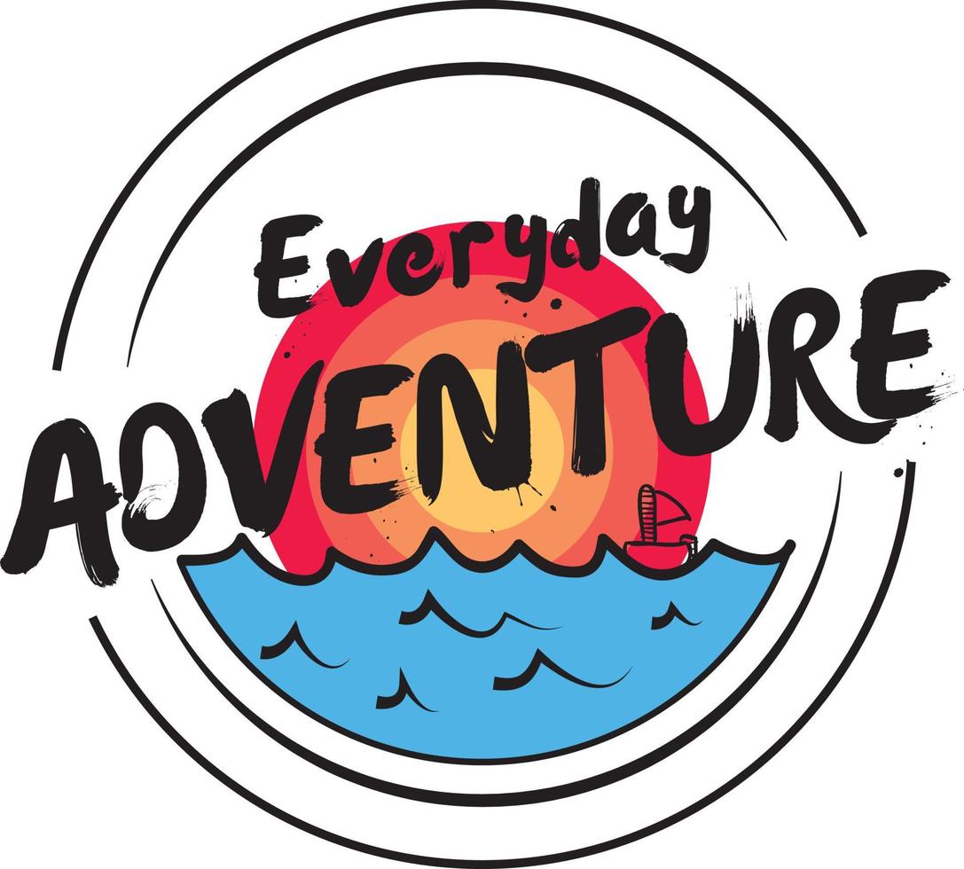 logotipo de aventura cotidiana vector