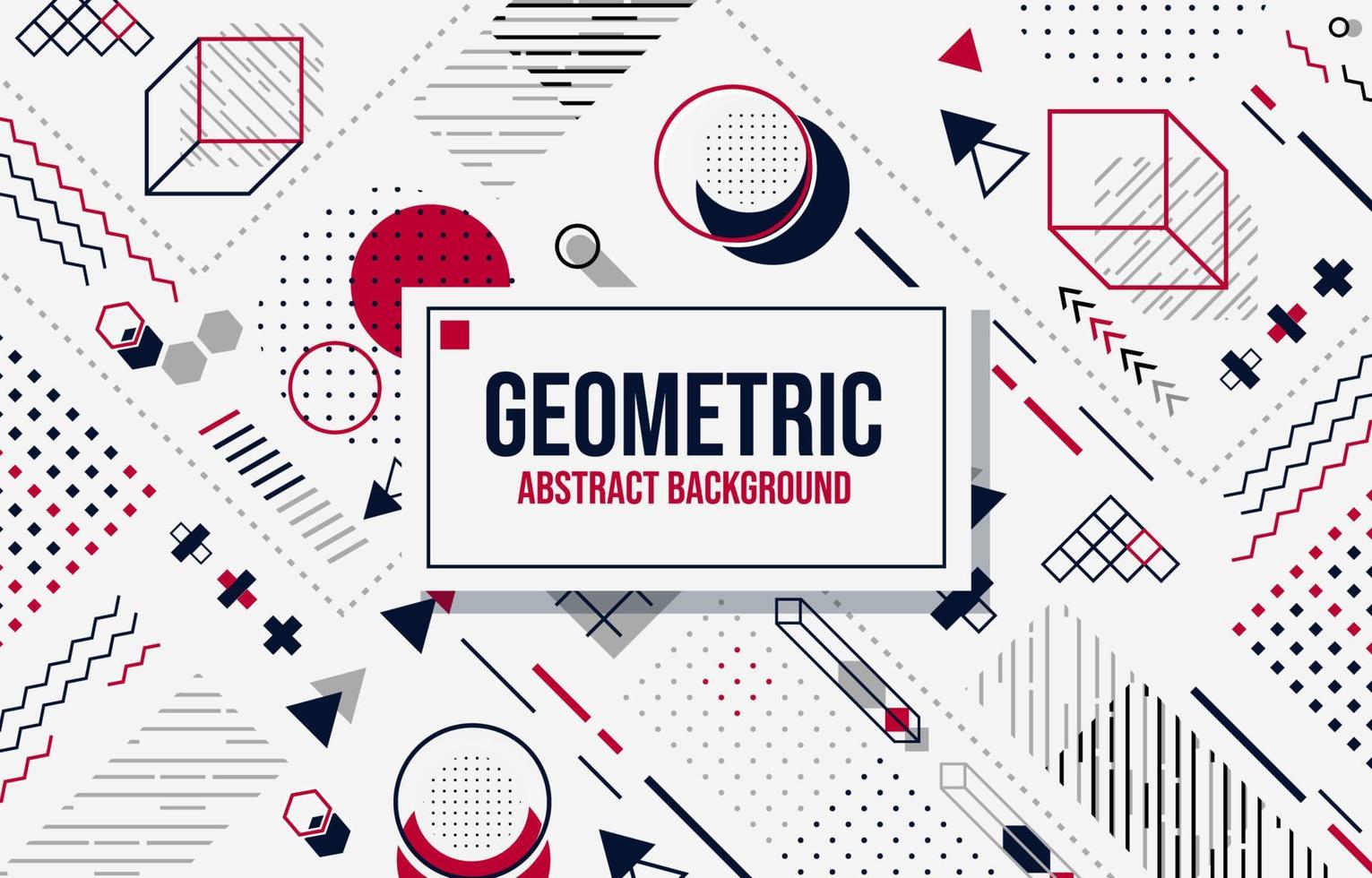 Duotone Red Navy Geometric Abstract Modern Background vector