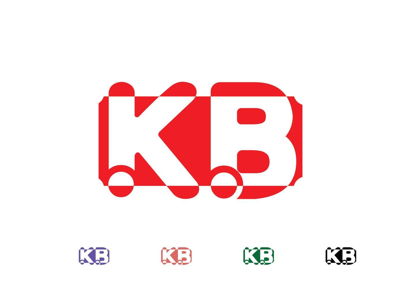 KB letter logo and icon design template vector