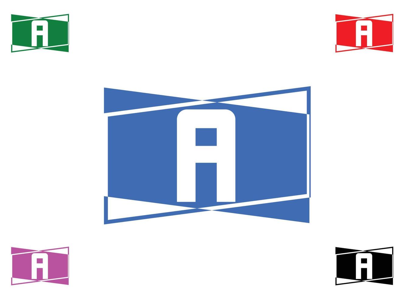 A letter logo and icon design template vector