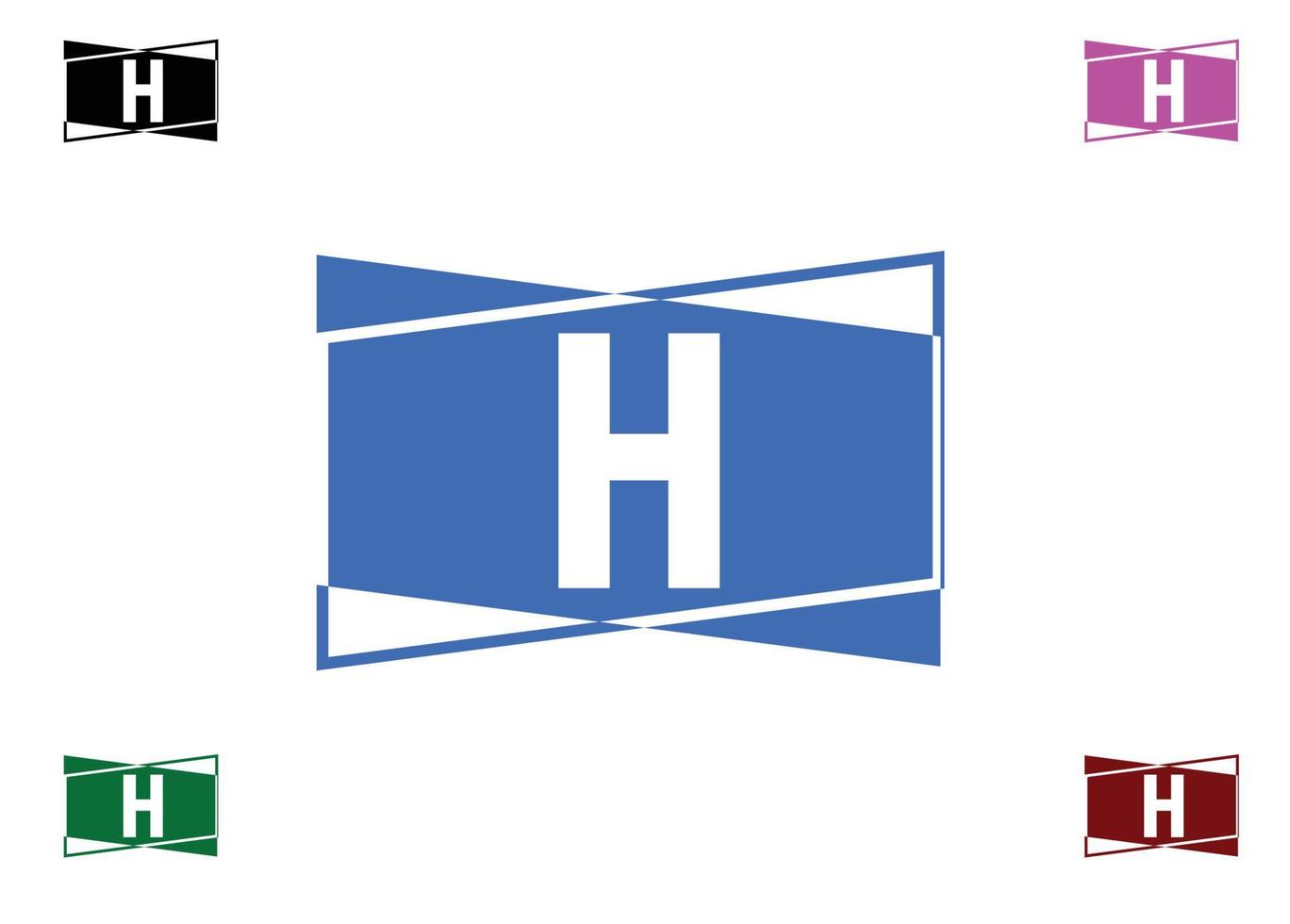 Plantilla de diseño de logotipo e icono de letra h vector