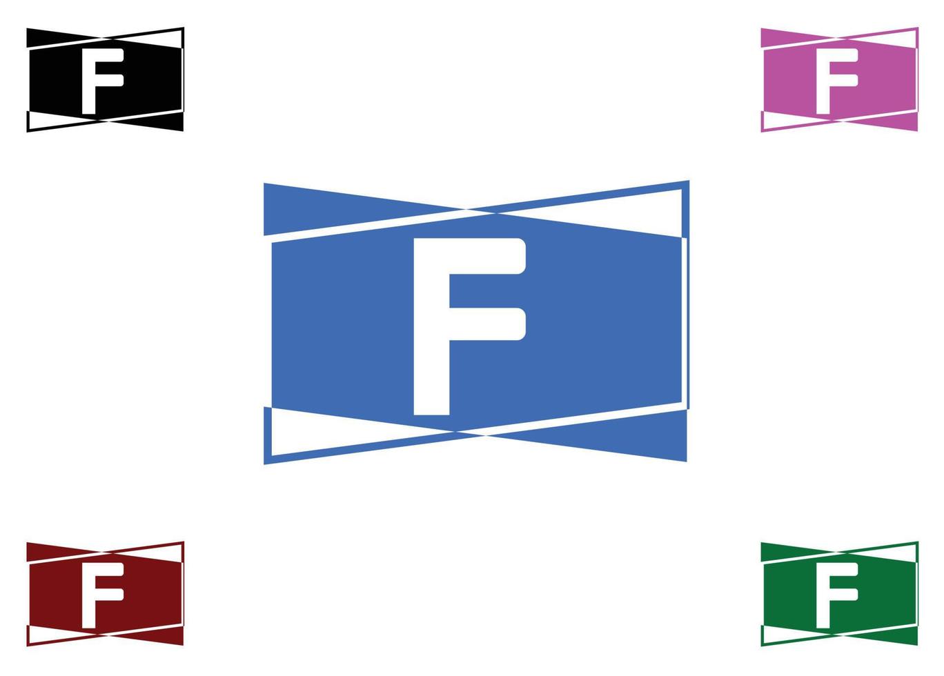 Plantilla de diseño de logotipo e icono de letra f vector