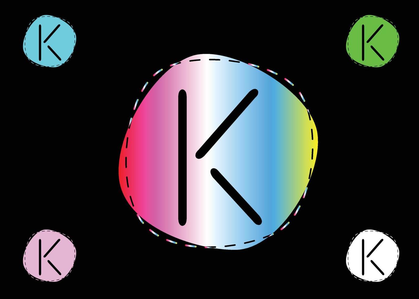 K letter logo and icon design template vector