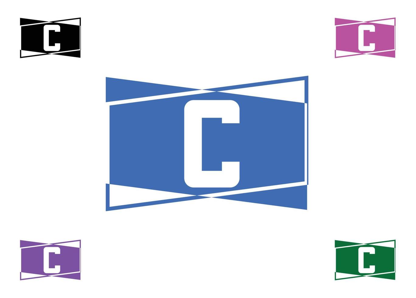 C letter logo and icon design template vector