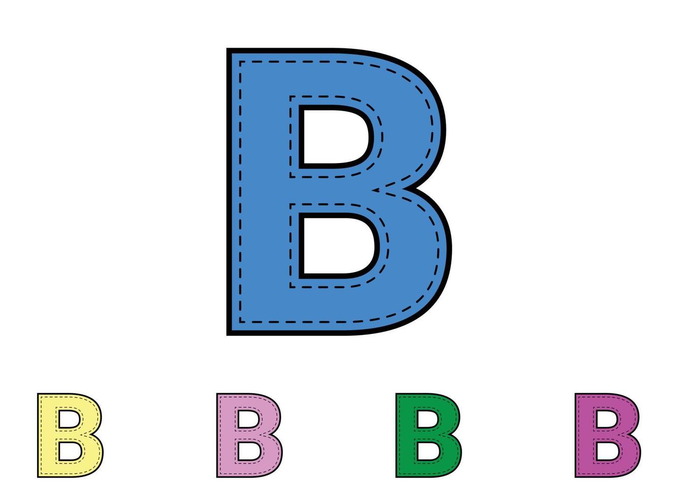 Plantilla de diseño de logotipo e icono de letra b vector