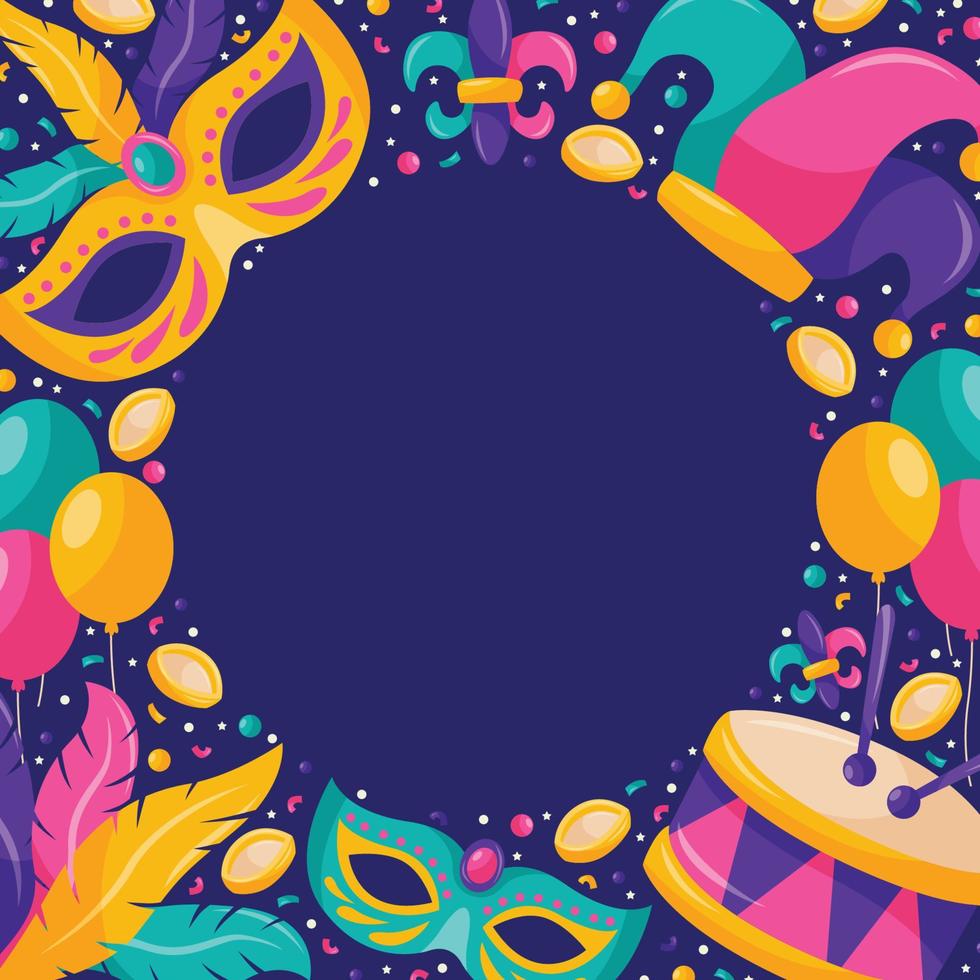 Mardi Gras Carnival Background vector