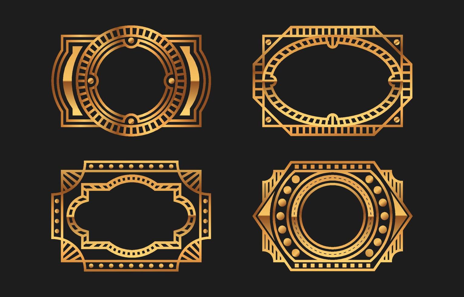 Set of Decorative Geometric Frame vector