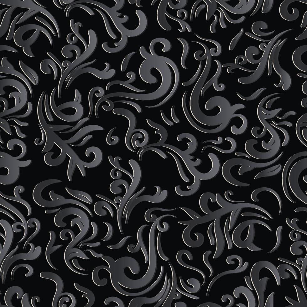 fondos de textura de lujo elegante fondo de patrón sin costura floral o ornamento oscuro vector