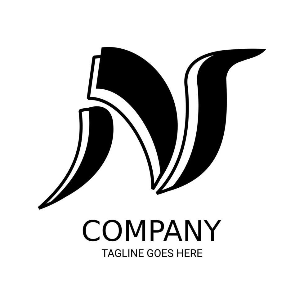 diseño único de logotipo 3d n. vector