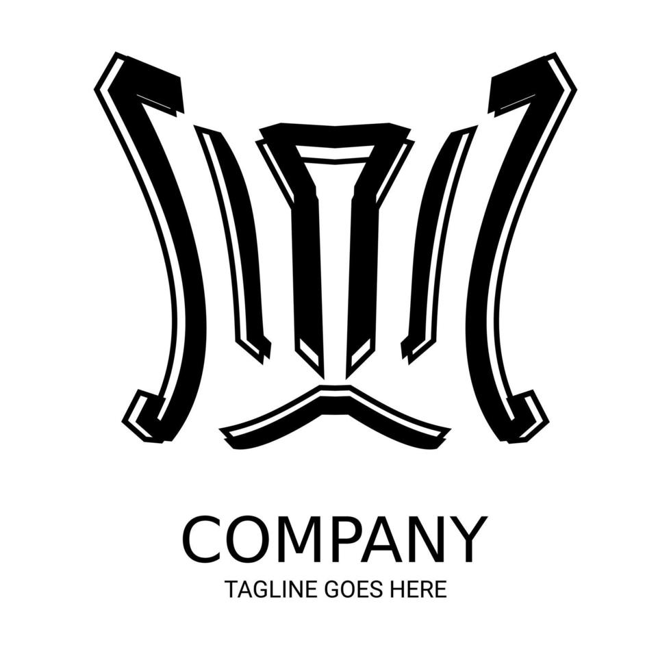 Unique 3D W logo design. vector