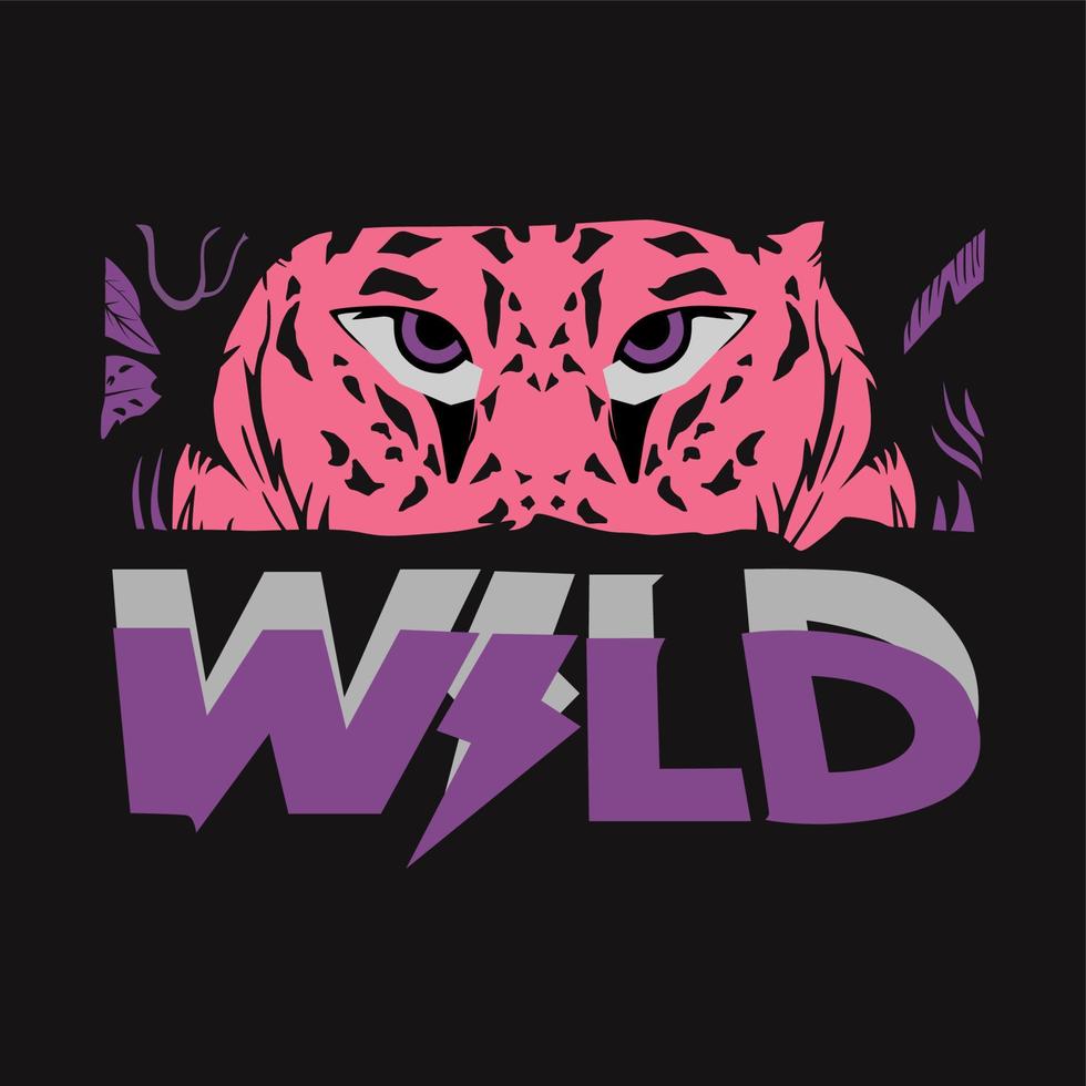 Head tiger illustration for tshirt design vector