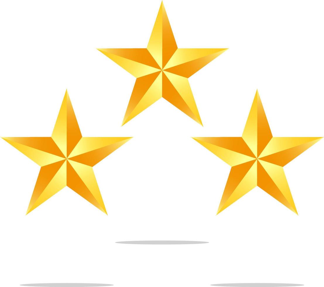 3d shiny golden star vector