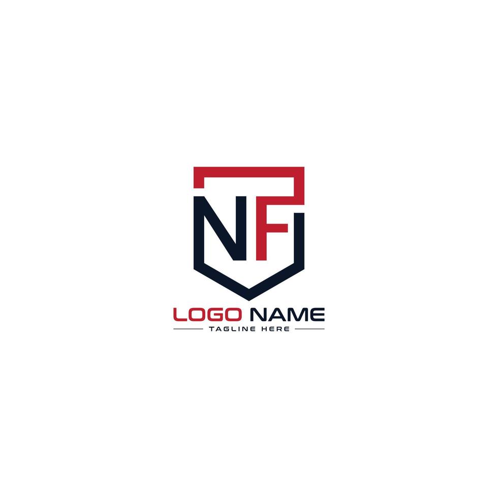 NF logo design concept template Pro Vector