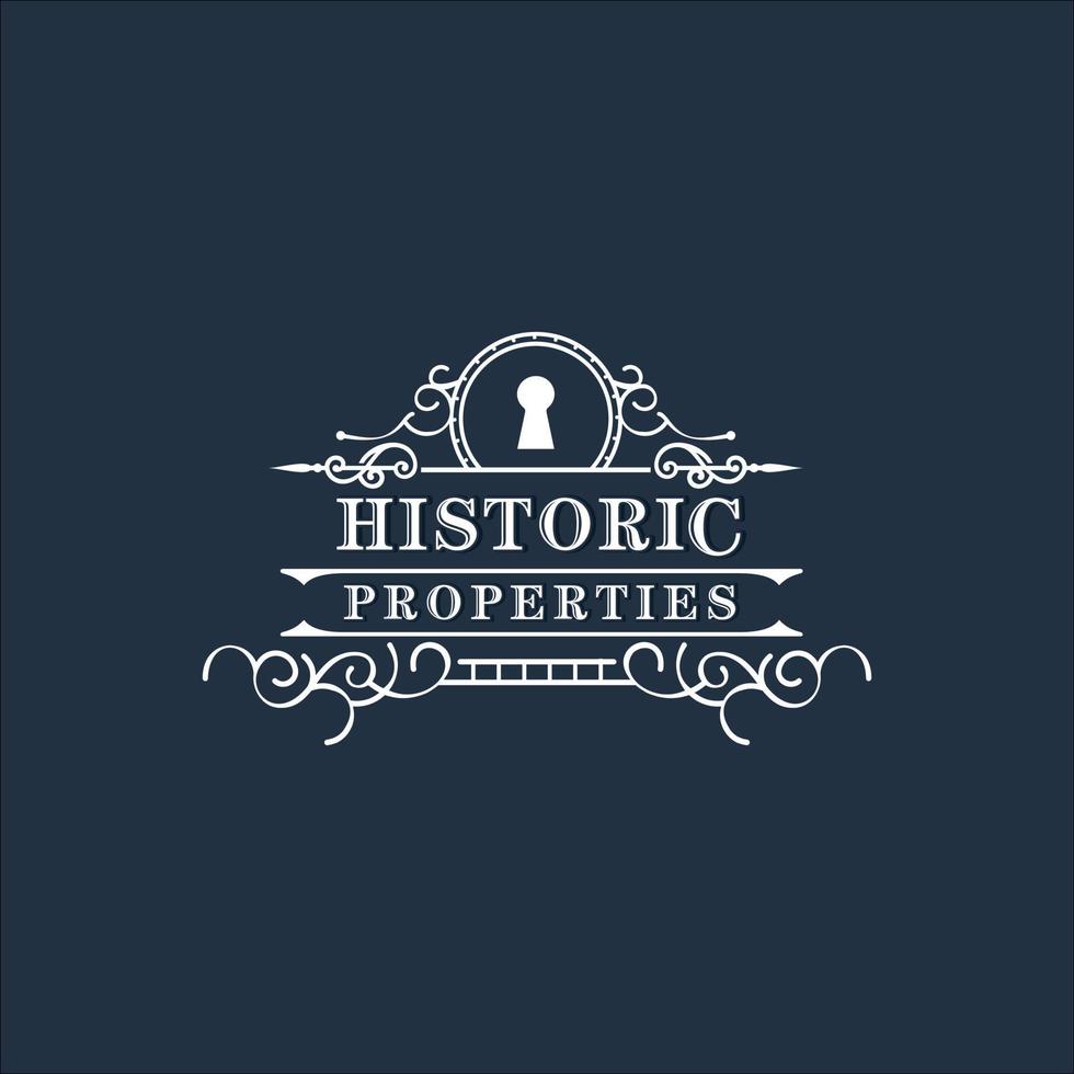 Historic house logo and badge design template set vector illustration. Good for the epitome of bakehouses and cafes. Retro typography elements and silhouettes.