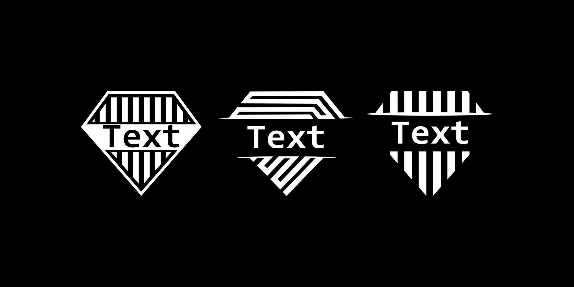conjunto de tres formas minimalistas de moda. elegante emblema de logotipo de línea vectorial para su diseño. una colección de signos geométricos universales simples. vector