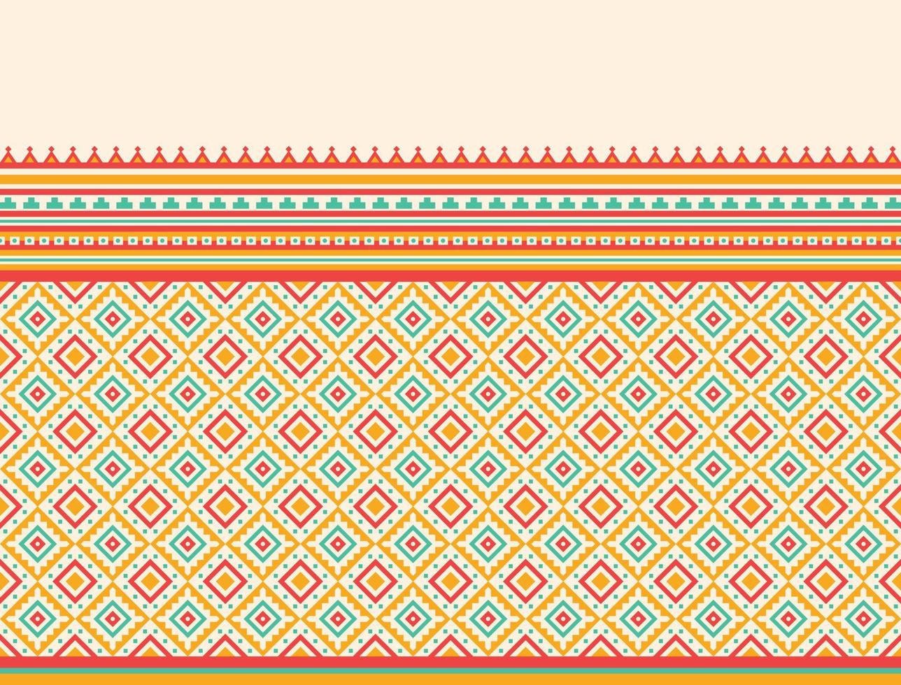 Geometric ethnic oriental pattern background. Design for texture, wrapping, clothing, batik, fabric, wallpaper and background. Pattern embroidery design. vector