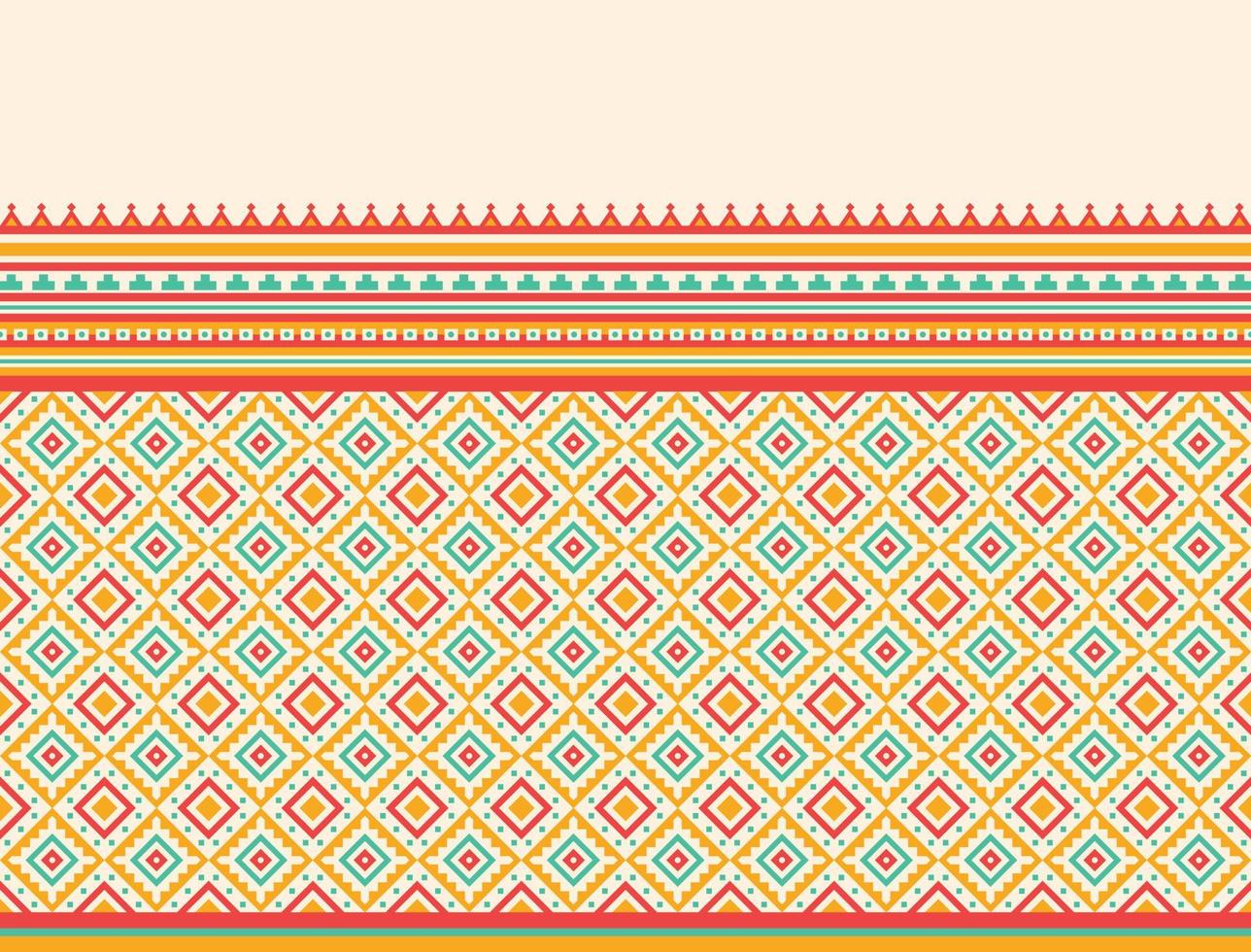 Geometric ethnic oriental pattern background. Design for texture, wrapping, clothing, batik, fabric, wallpaper and background. Pattern embroidery design. vector