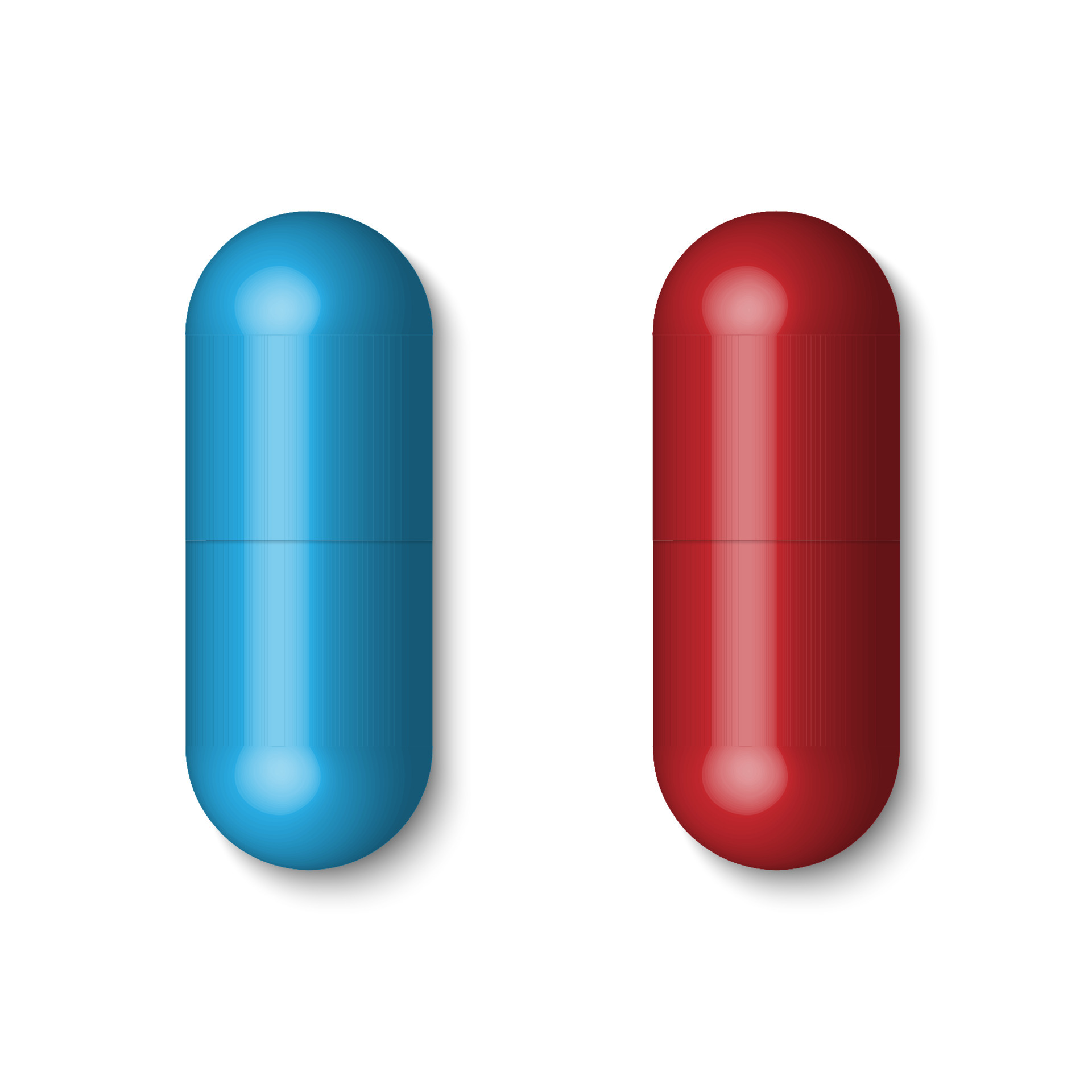 Blue and red medical pills, tablets, capsules isolated on white background, illustration 5153719 Vector Art at Vecteezy