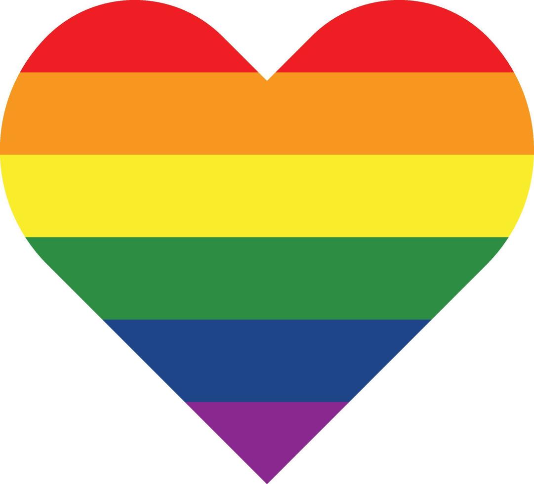 Heart Pride Rainbow Colored Flag Background vector