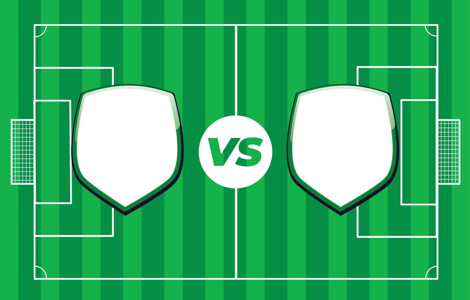 Football Field or Soccer Field Top View, Team Versus Team Template, Football Match vector