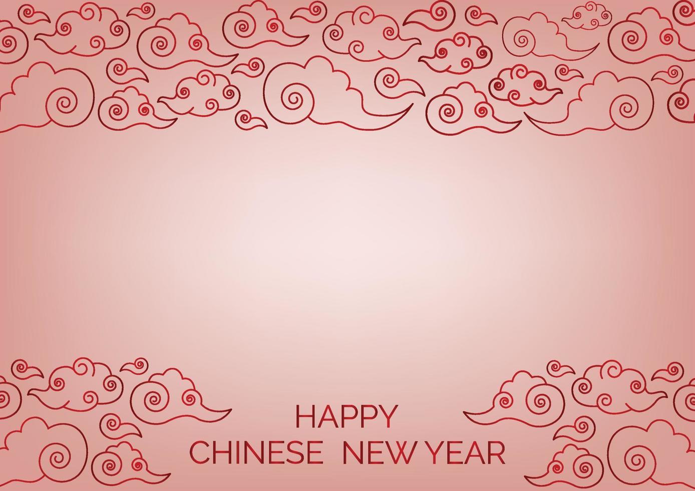 banner de año nuevo chino diseño rosa y rojo para el fondo del sitio web en línea vector
