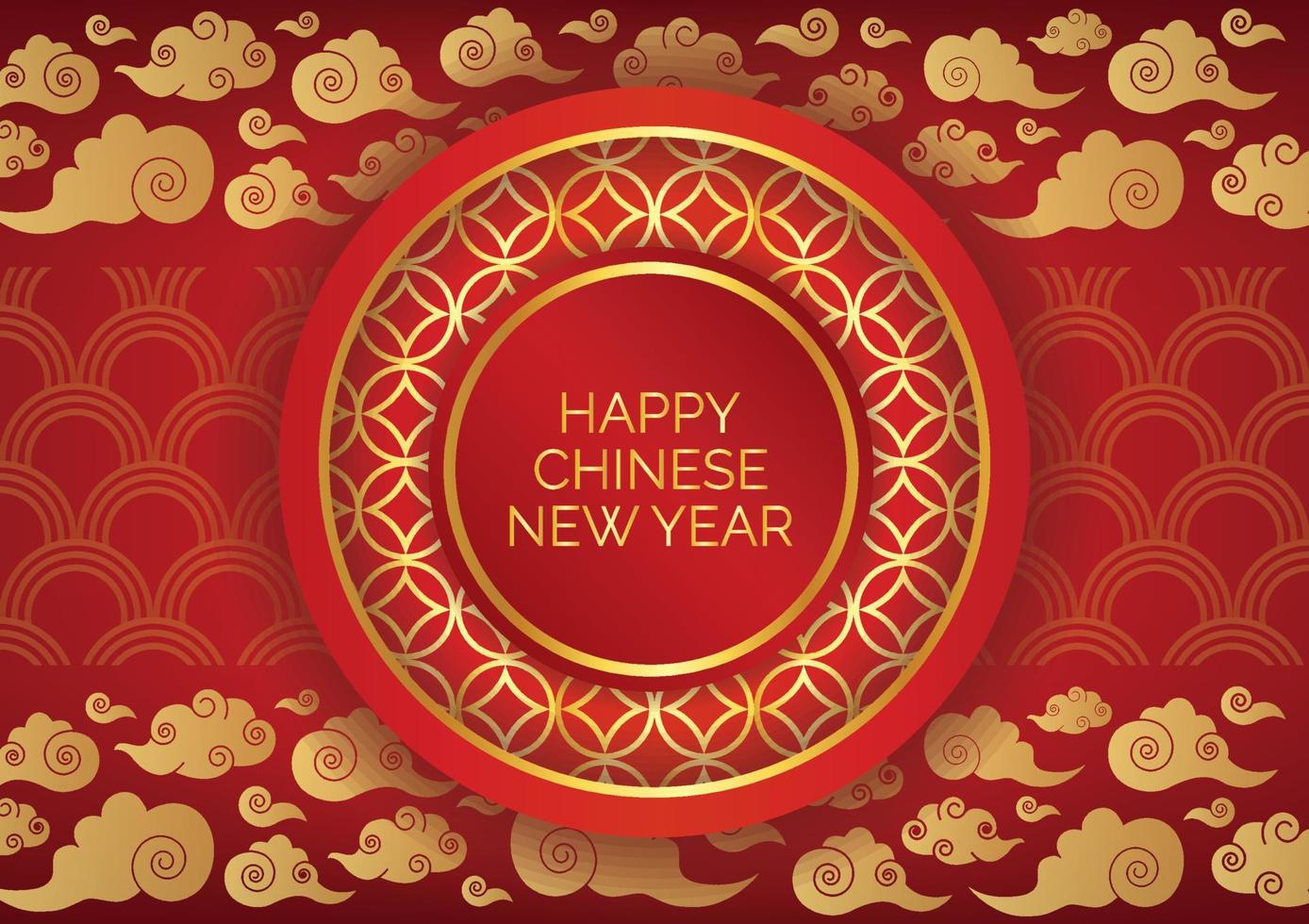 tiger red background chinese new year vector