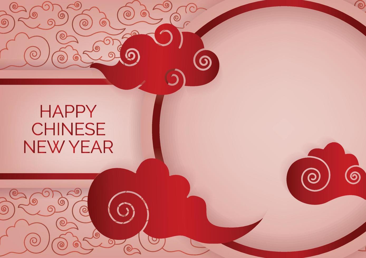diseño de banner de año nuevo chino para sitio web en línea vector