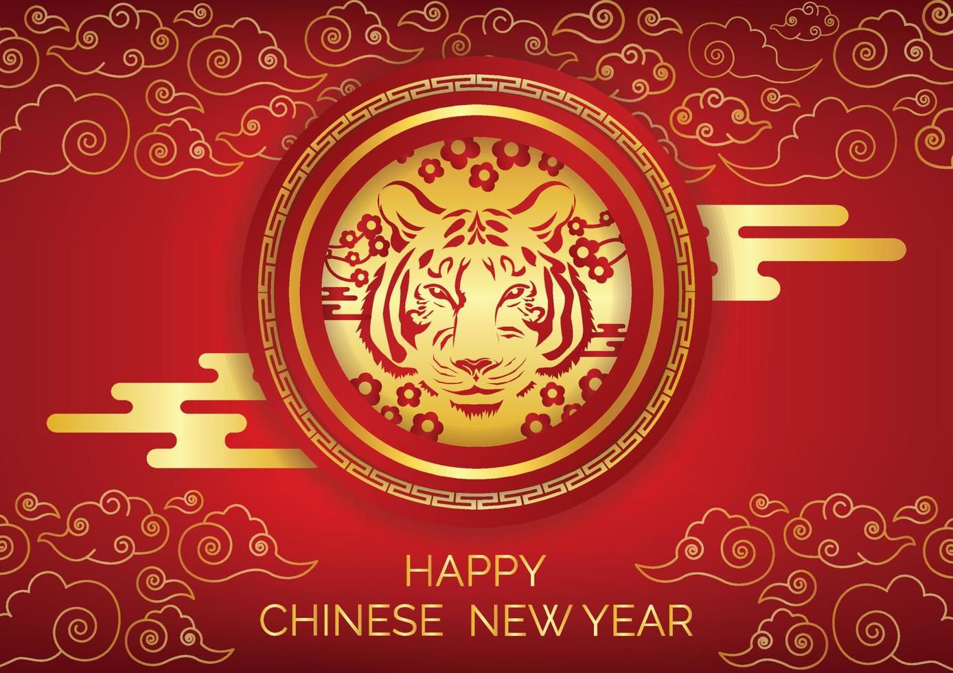 red background chinese new year vector