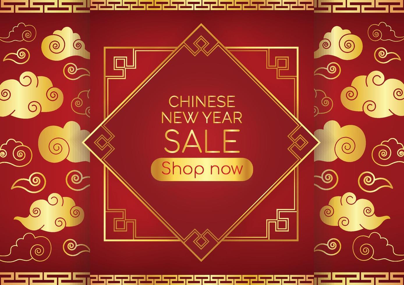 red and golden happy chinese new year 2022 year vector