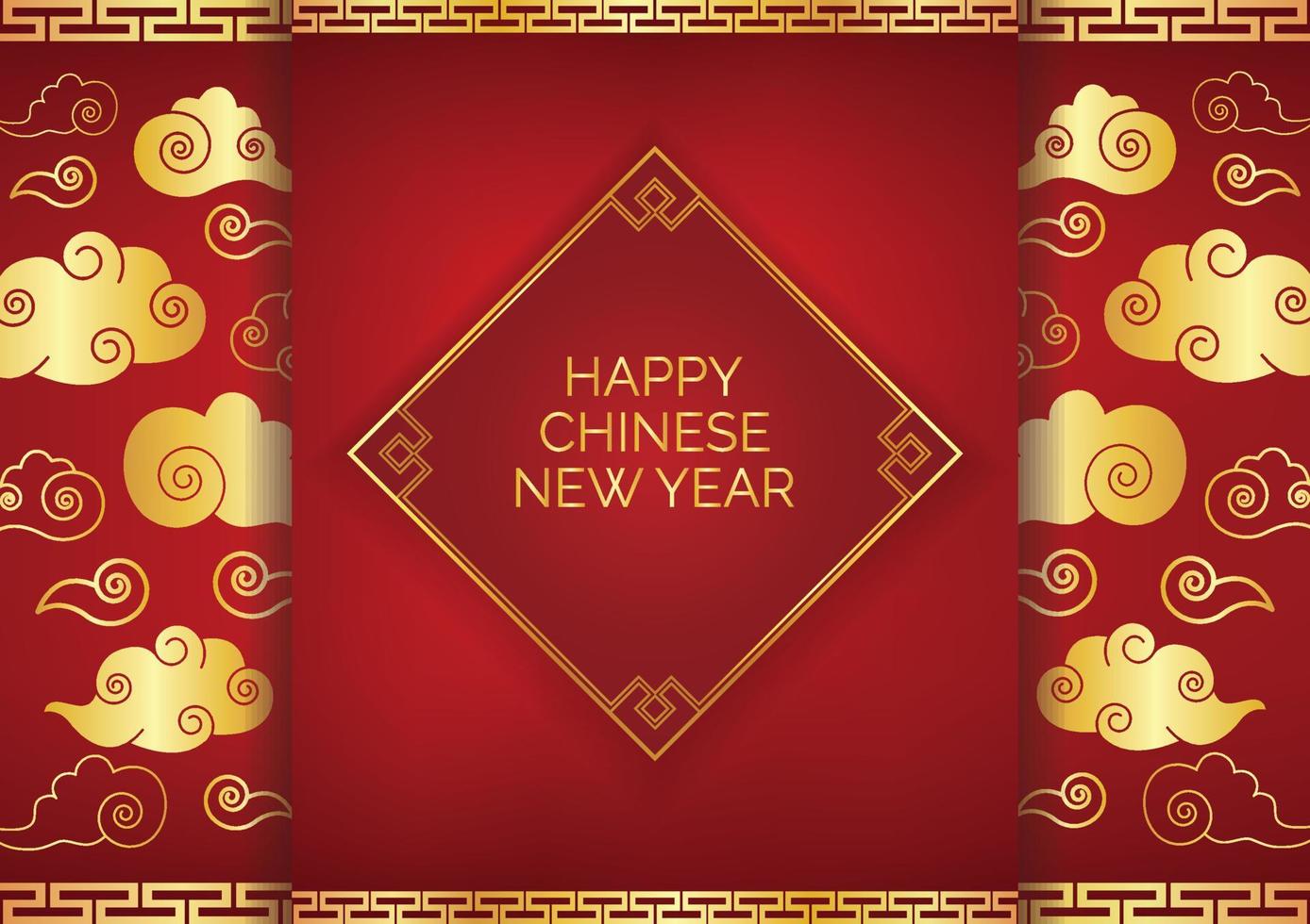 red and golden happy chinese new year 2022 year tiger vector