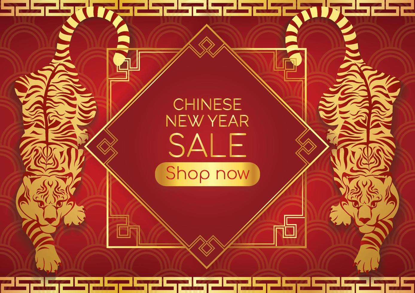 happy chinese new year 2022 year tiger art vector design