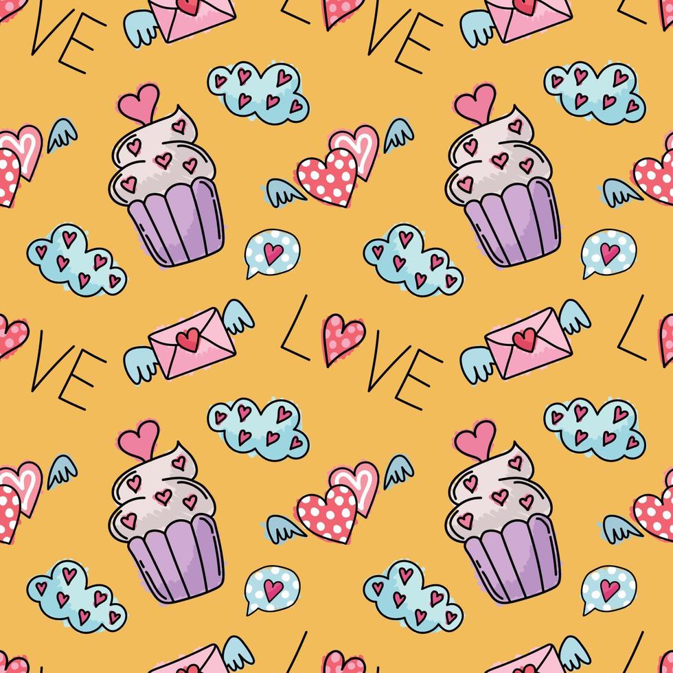 valentine's day seamless cute wallpaper vector