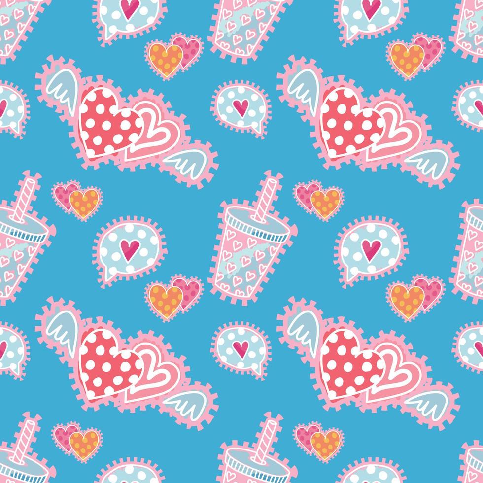 sweet valentine objects cute icon vector